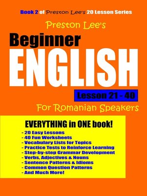 cover image of Preston Lee's Beginner English Lesson 21